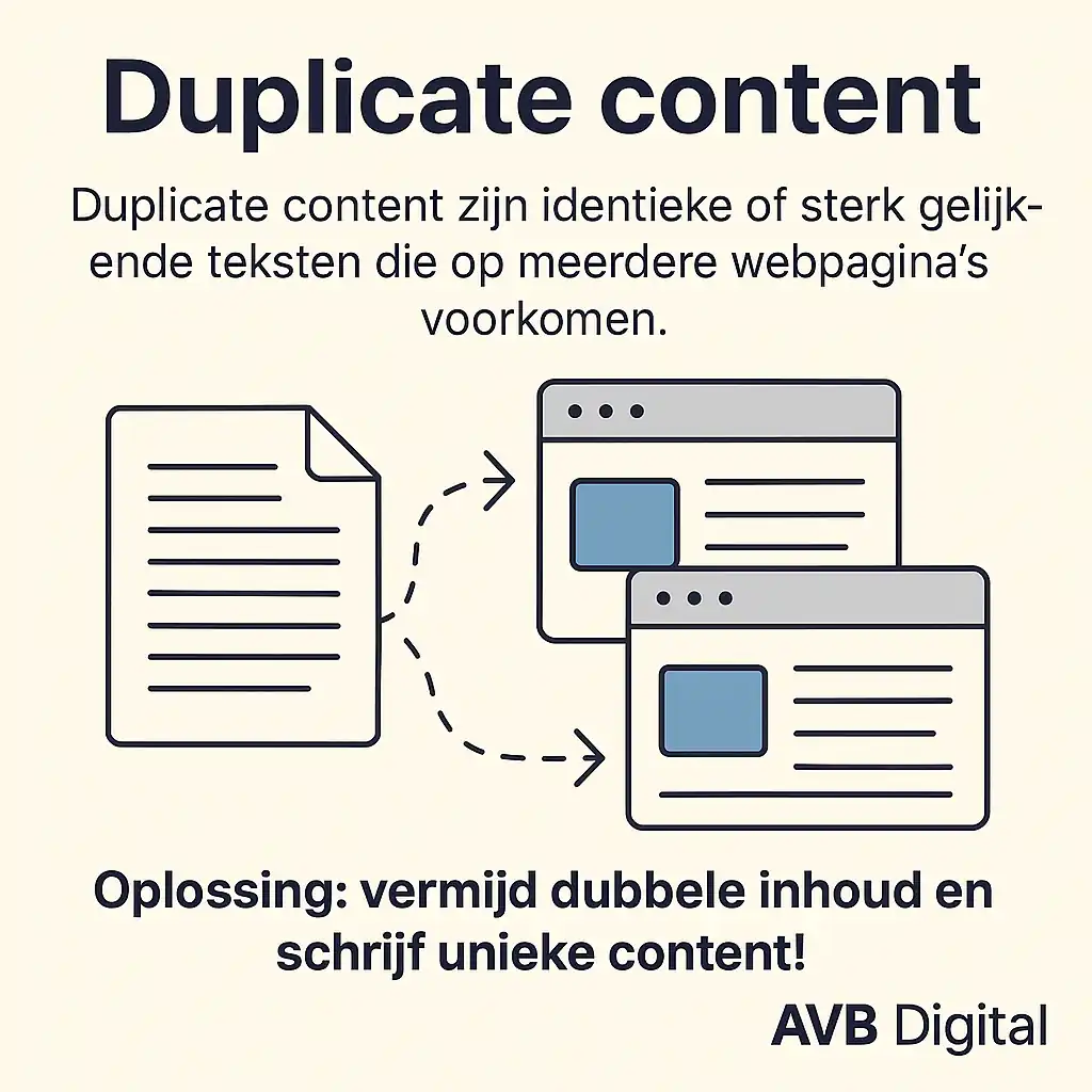 Duplicate content uitgelegd – AVB Digital