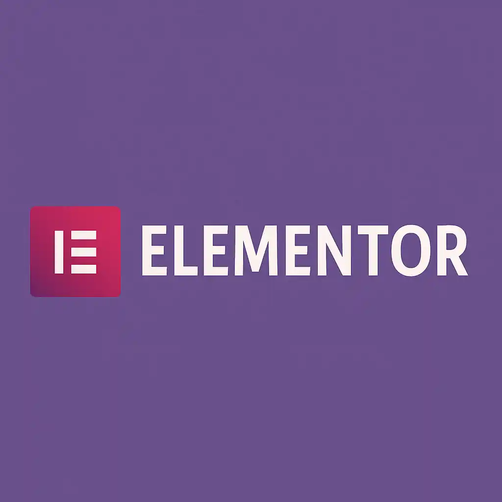 Elementor logo op paarse achtergrond – voor kennisbankpagina over Elementor