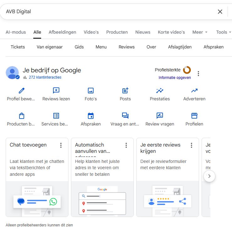 Dashboard Google Business Profile: beheer openingstijden, reviews, foto’s en posts voor bedrijven in Friesland en Drenthe