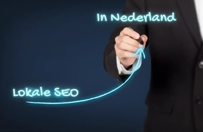 Illustratie van lokale SEO in Nederland waarbij diensten en vertrouwen centraal staan