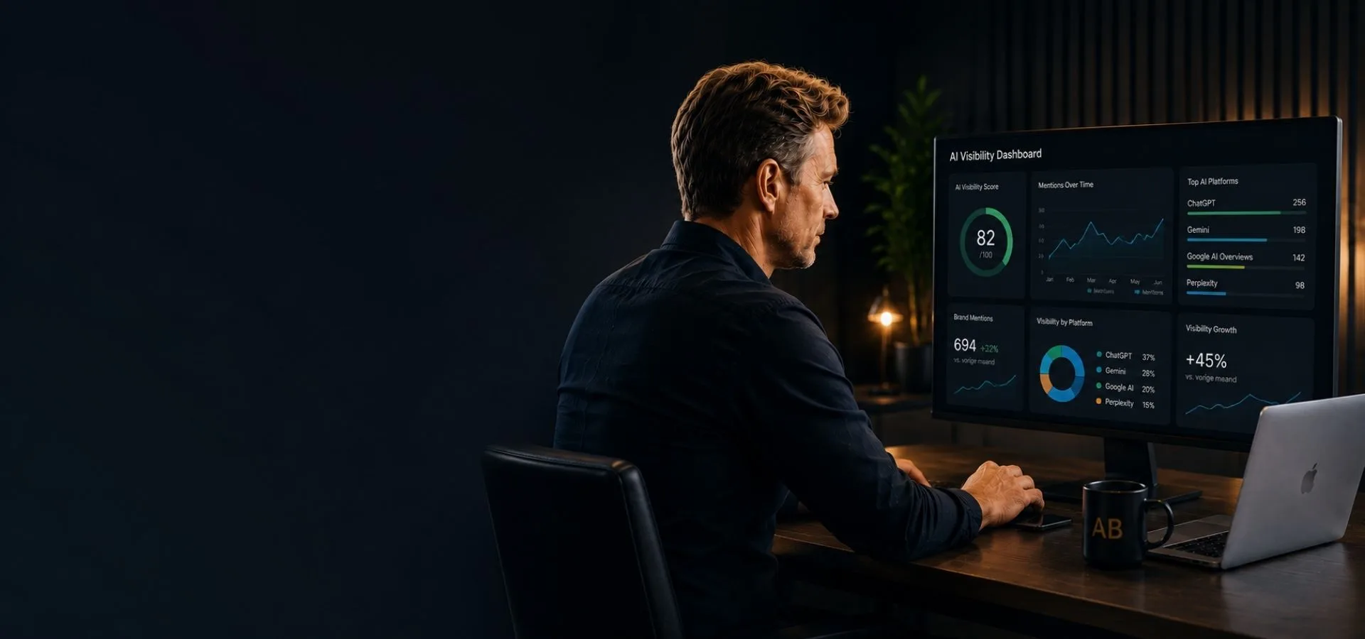 Arjan van der Burgh van AVB Digital werkt aan AI-vindbaarheid voor bedrijven